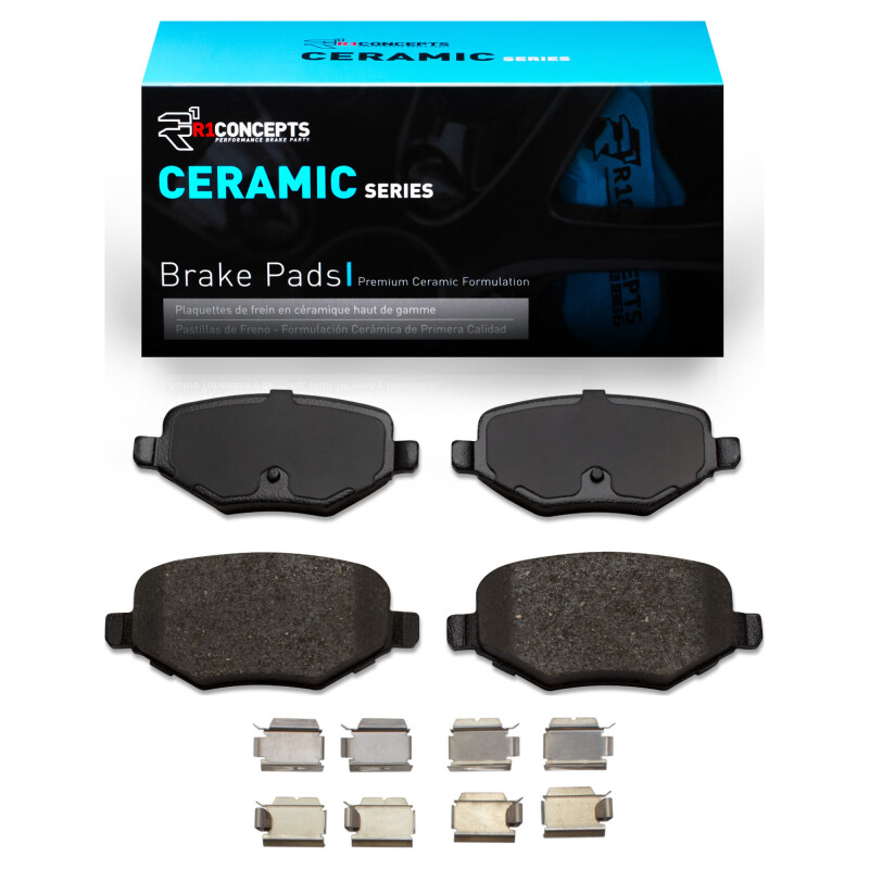 Ford Flex Brake Pads - Rear - R1 Concepts - R1 Ceramic Pads + Hardware Kit - `09-`19